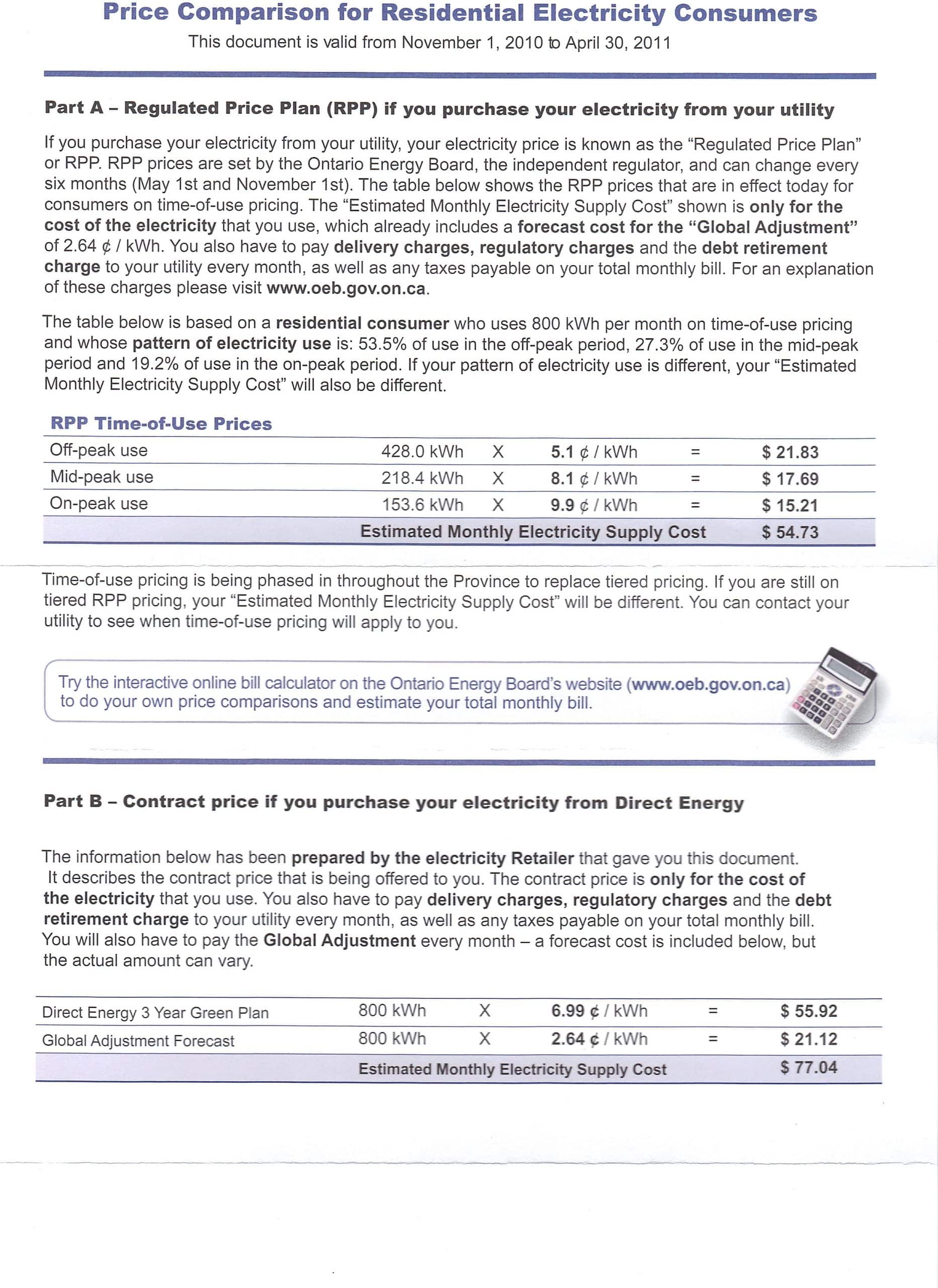 Electricity Prices - Direct Energy