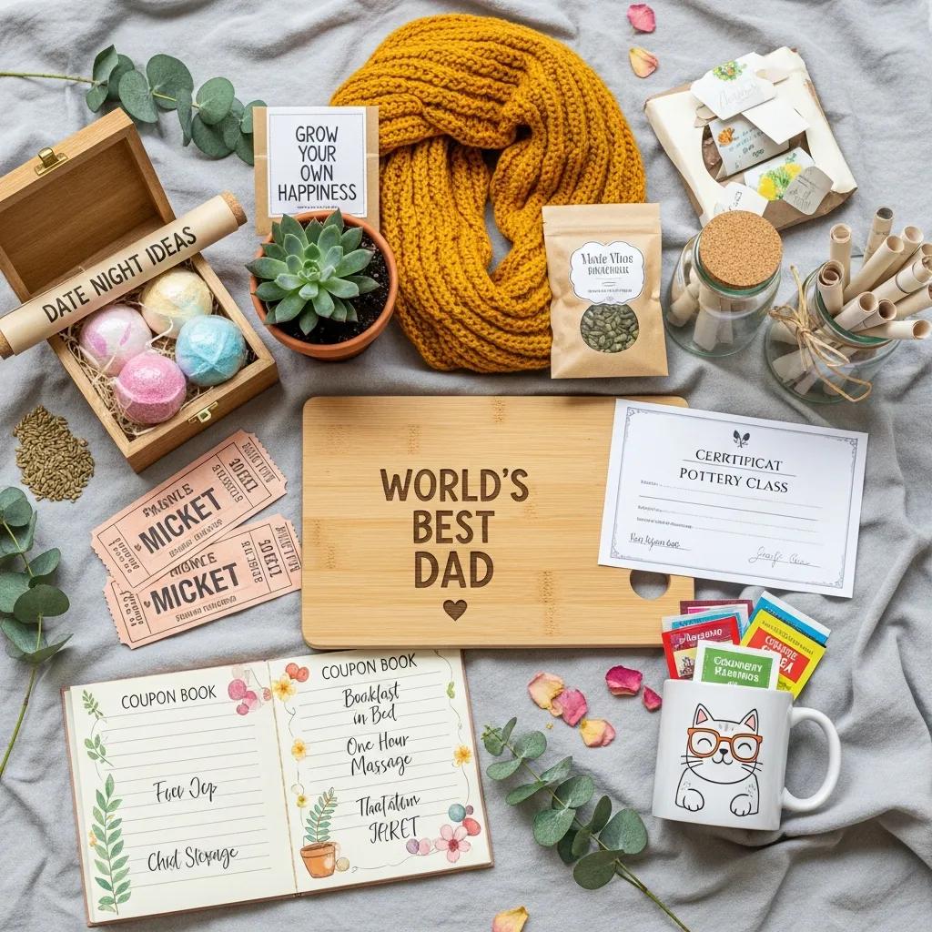 Selection of thoughtful, budget-friendly gifts under $50 &mdash; personalized and DIY ideas