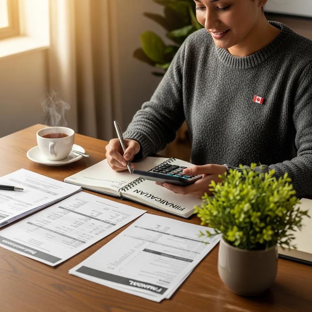 Person at a cozy desk mapping out a plan to manage debt