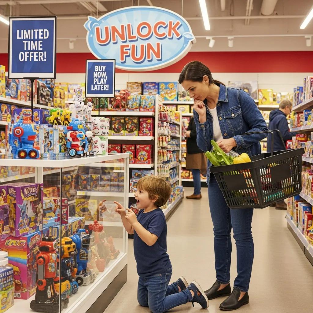 Parent and child shopping — showing how impulse purchases affect family budgets