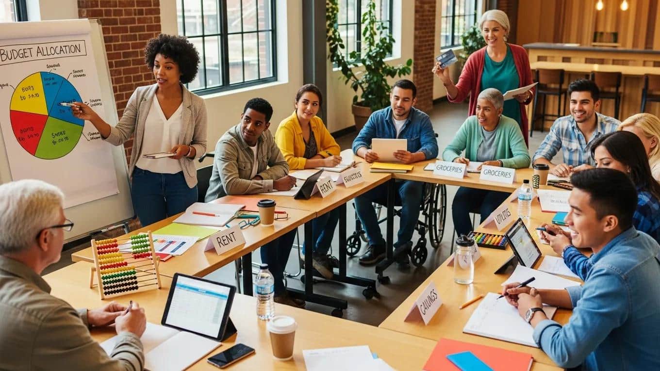 Community workshop teaching financial skills to prevent wider economic problems