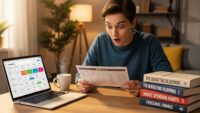 Surprised individual reviewing budget at home to symbolize hidden costs in personal finance